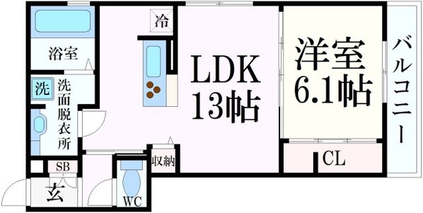 住吉駅 徒歩4分 2階の物件間取画像